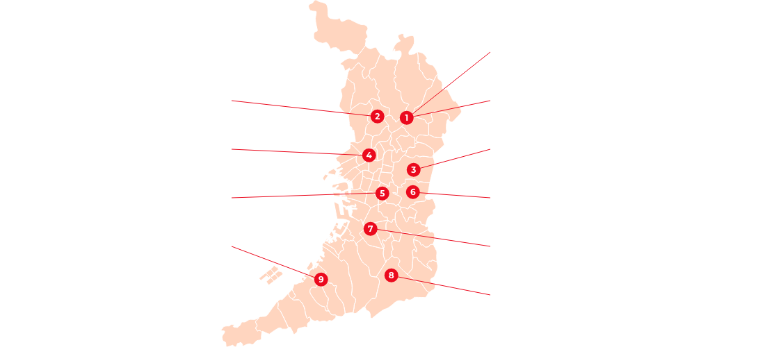 大阪府の地図